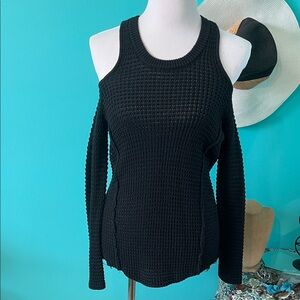 Charlotte Russe Black Off-the-Shoulder Sweater